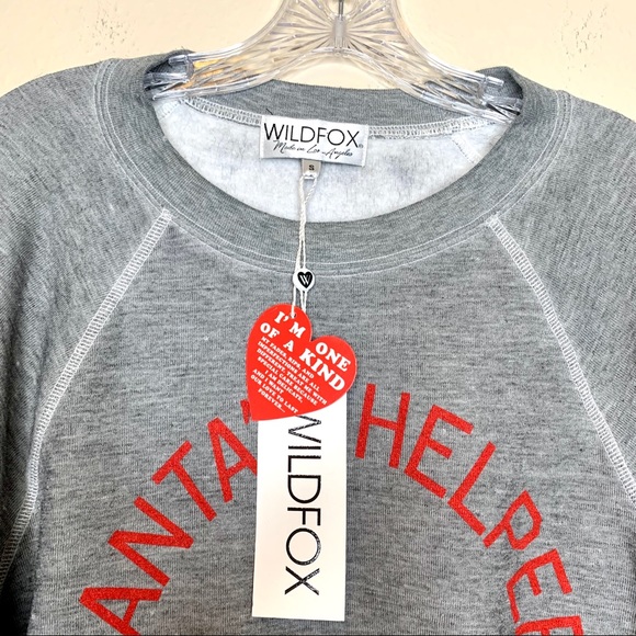 Wildfox Gray Santa’s Helper Unique Sweater - Picture 4 of 7